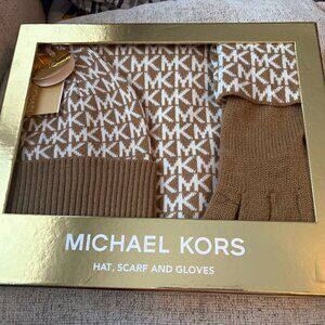 Michael Kors Hat, Scarf, Glove Bundle